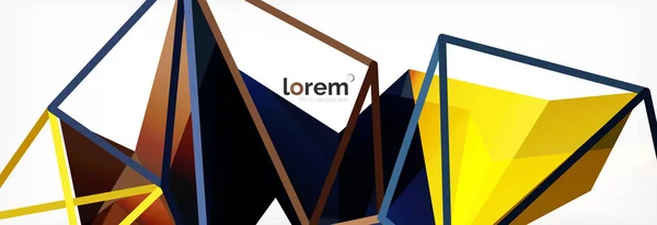 Fundo geométrico moderno. Modelo de cartaz com elementos poligonais — Vetor de Stock
