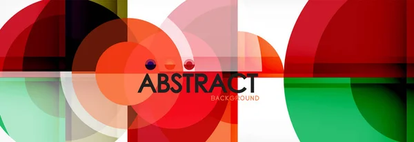 Abstracte achtergrond fel cirkels geometrisch ontwerp — Stockvector