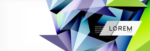 Carte 3d sur fond de lumière. Modèle de triangle abstrait. Fond géométrique futuriste . — Image vectorielle