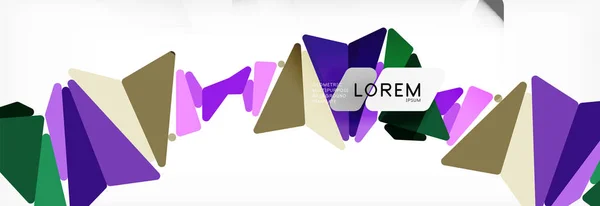 Mozaïek driehoekige laag poly stijl abstracte geometrische achtergrond. Veelhoekige vector. Abstract wit helder technologieontwerp. — Stockvector