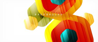 Parlak renk altıgen yanarak bahislerin doğru modern kompozisyon arka plan, parlak cam tasarımı