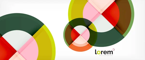 Разноцветные круглые формы абстрактного фона — стоковый вектор