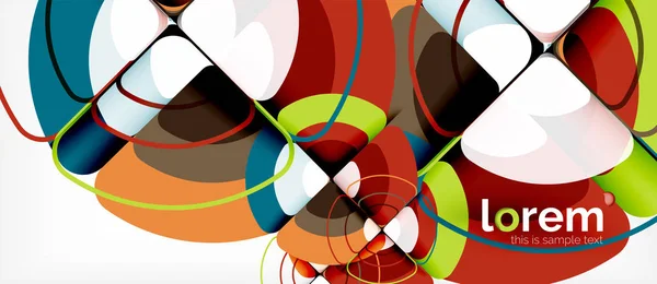 Kruhy a trojúhelníky geometrická abstraktní pozadí. Moderní abstraktní rozložení šablona pro podnikání nebo technologií prezentaci nebo web brožura obálku, tapety — Stockový vektor
