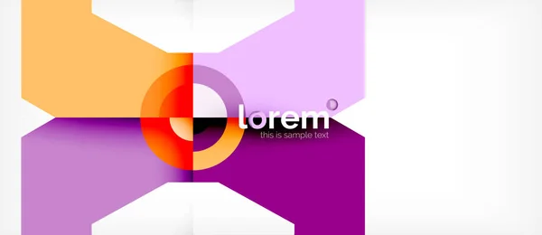 Formas geométricas coloridas composición fondo abstracto. Diseño dinámico mínimo — Vector de stock