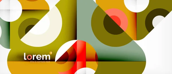 Éléments ronds abstraits composition fond, design organique — Image vectorielle