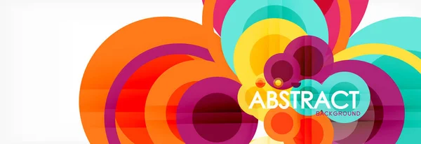 Abstrakte bunte geometrische Komposition - mehrfarbiger Kreishintergrund — Stockvektor