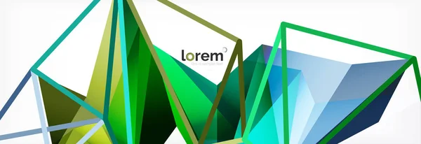 Modernen geometrischen Hintergrund. Plakatvorlage mit polygonalen Elementen — Stockvektor