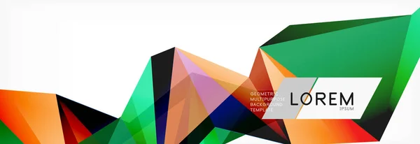 Carte 3d sur fond de lumière. Modèle de triangle abstrait. Fond géométrique futuriste . — Image vectorielle