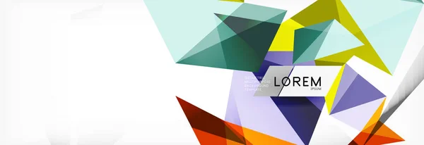 Mosaic triangular low poly style abstract geometric background. Polygonal vector. Abstract white bright technology design. — Stock Vector