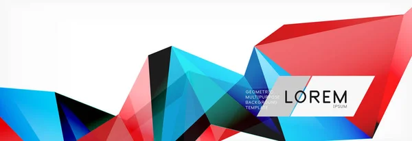 Triângulo 3d estilo de arte poligonal. Projeto geométrico futuro. Geometria vetorial ilustração futurista — Vetor de Stock