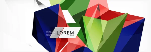 Mosaik Dreieckigen Low Poly Stil Abstrakten Geometrischen Hintergrund Polygonaler Vektor — Stockvektor