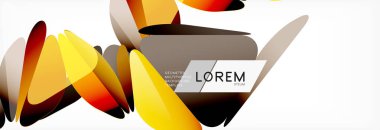 3D kartı ışık zemin üzerinde. Soyut üçgen desen. Futuristik geometrik arka plan.