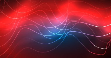 Soyut dalga koyu, parlak hareket üzerinde parlayan, Noel ve yeni yıl alan ışık sihirli. Techno arka plan