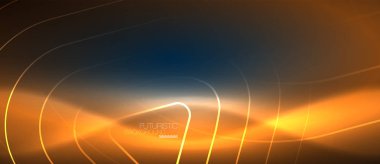 Neon parlayan techno hatları, yüksek teknoloji fütüristik arka plan şablonu geometrik şekillerle