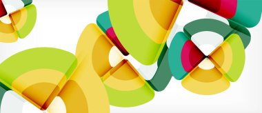 Daireler ve üçgenler geometrik arka plan. Trendy soyut düzeni şablonu iş veya teknoloji sunu veya web broşür kapak için duvar kağıdı