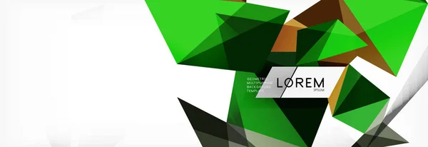 Mozaïek driehoekige laag poly stijl abstracte geometrische achtergrond. Veelhoekige vector. Abstract wit helder technologieontwerp. — Stockvector