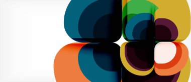 Yuvarlak üçgen geometrik şekiller kompozisyon