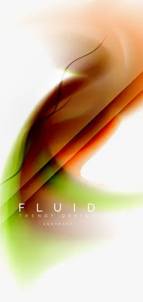 Fluid flowing wave abstract background — Stock Vector