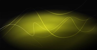 Neon satırları dalga geçmiş. Soyut Kompozisyon