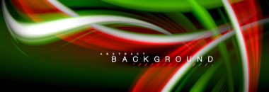 Sıvı renk arka plan, soyut dalgalar çizgiler, renkler ışık zemin üzerinde ışık efektleri ile karıştırma bulanık. Sunum, app duvar kağıdı, başlık sayfası veya poster için sanatsal illüstrasyon vektör