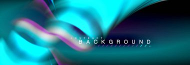 Sıvı renk arka plan, soyut dalgalar çizgiler, renkler ışık zemin üzerinde ışık efektleri ile karıştırma bulanık. Sunum, app duvar kağıdı, başlık sayfası veya poster için sanatsal illüstrasyon vektör