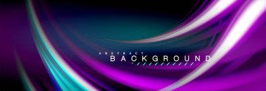 Sıvı renk arka plan, soyut dalgalar çizgiler, renkler ışık zemin üzerinde ışık efektleri ile karıştırma bulanık. Sunum, app duvar kağıdı, başlık sayfası veya poster için sanatsal illüstrasyon vektör