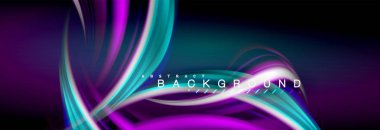 Sıvı renk arka plan, soyut dalgalar çizgiler, renkler ışık zemin üzerinde ışık efektleri ile karıştırma bulanık. Sunum, app duvar kağıdı, başlık sayfası veya poster için sanatsal illüstrasyon vektör