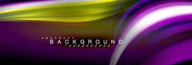 Sıvı renk arka plan, soyut dalgalar çizgiler, renkler ışık zemin üzerinde ışık efektleri ile karıştırma bulanık. Sunum, app duvar kağıdı, başlık sayfası veya poster için sanatsal illüstrasyon vektör