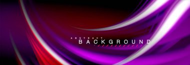 Sıvı renk arka plan, soyut dalgalar çizgiler, renkler ışık zemin üzerinde ışık efektleri ile karıştırma bulanık. Sunum, app duvar kağıdı, başlık sayfası veya poster için sanatsal illüstrasyon vektör