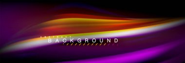 Sıvı renk arka plan, soyut dalgalar çizgiler, renkler ışık zemin üzerinde ışık efektleri ile karıştırma bulanık. Sunum, app duvar kağıdı, başlık sayfası veya poster için sanatsal illüstrasyon vektör