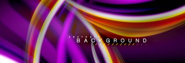 Sıvı renk arka plan, soyut dalgalar çizgiler, renkler ışık zemin üzerinde ışık efektleri ile karıştırma bulanık. Sunum, app duvar kağıdı, başlık sayfası veya poster için sanatsal illüstrasyon vektör