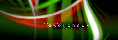 Sıvı renk arka plan, soyut dalgalar çizgiler, renkler ışık zemin üzerinde ışık efektleri ile karıştırma bulanık. Sunum, app duvar kağıdı, başlık sayfası veya poster için sanatsal illüstrasyon vektör