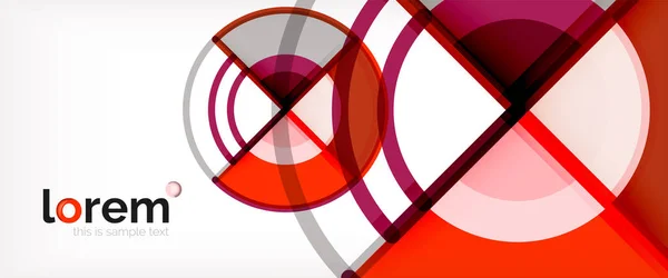 サークル抽象的な背景、明るいカラフルな丸い幾何学的図形 — ストックベクタ