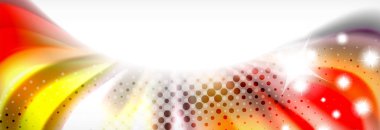 Soyut dalga satırları sıvı sıvı gökkuşağı tarzı renk çizgili arka plan. Sunum, app duvar kağıdı, başlık sayfası veya poster için sanatsal illüstrasyon