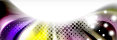 Soyut dalga satırları sıvı sıvı gökkuşağı tarzı renk çizgili arka plan. Sunum, app duvar kağıdı, başlık sayfası veya poster için sanatsal illüstrasyon