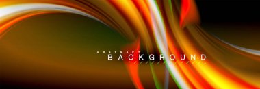 Sıvı renk arka plan, soyut dalgalar çizgiler, renkler ışık zemin üzerinde ışık efektleri ile karıştırma bulanık. Sunum, app duvar kağıdı, başlık sayfası veya poster için sanatsal illüstrasyon vektör