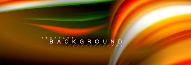 Sıvı renk arka plan, soyut dalgalar çizgiler, renkler ışık zemin üzerinde ışık efektleri ile karıştırma bulanık. Sunum, app duvar kağıdı, başlık sayfası veya poster için sanatsal illüstrasyon vektör