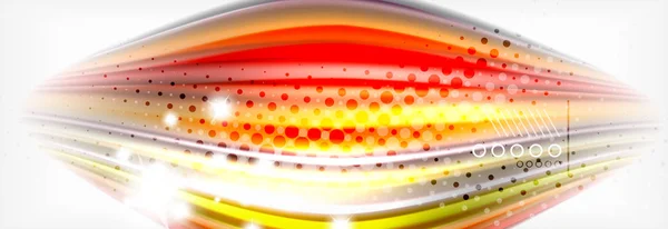 Líneas de onda abstractas líquido fluido arco iris estilo color rayas fondo. Ilustración artística para presentación, fondo de pantalla de aplicaciones, banner o póster — Archivo Imágenes Vectoriales