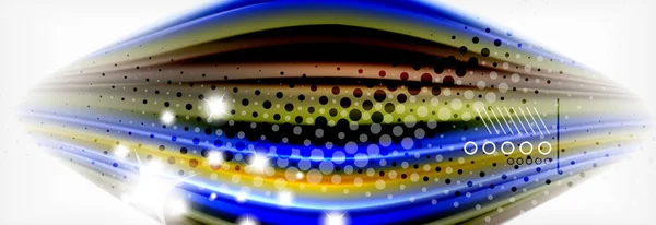 Αφηρημένο κύμα γραμμές υγρό ρευστό φόντο ουράνιο τόξο στυλ χρώμα ρίγες. Καλλιτεχνική απεικόνιση για παρουσίαση, app ταπετσαρία, banner ή αφίσα — Διανυσματικό Αρχείο