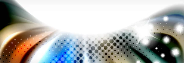 Abstraktní vlna řádky tekutý fluidní rainbow styl barevné proužky pozadí. Umělecká ilustrace pro prezentaci, tapety app, nápis nebo plakát — Stockový vektor