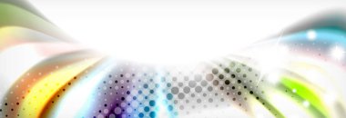 Soyut dalga satırları sıvı sıvı gökkuşağı tarzı renk çizgili arka plan. Sunum, app duvar kağıdı, başlık sayfası veya poster için sanatsal illüstrasyon