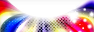 Soyut dalga satırları sıvı sıvı gökkuşağı tarzı renk çizgili arka plan. Sunum, app duvar kağıdı, başlık sayfası veya poster için sanatsal illüstrasyon