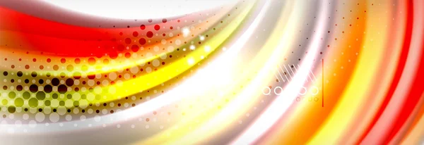 Líneas de onda abstractas líquido fluido arco iris estilo color rayas fondo. Ilustración artística para presentación, fondo de pantalla de aplicaciones, banner o póster — Archivo Imágenes Vectoriales