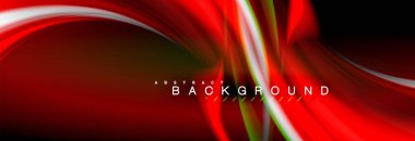 Sıvı renk arka plan, soyut dalgalar çizgiler, renkler ışık zemin üzerinde ışık efektleri ile karıştırma bulanık. Sunum, app duvar kağıdı, başlık sayfası veya poster için sanatsal illüstrasyon vektör