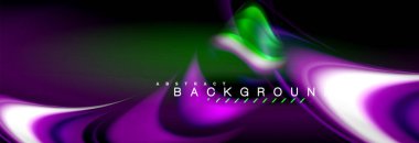 Sıvı renk arka plan, soyut dalgalar çizgiler, renkler ışık zemin üzerinde ışık efektleri ile karıştırma bulanık. Sunum, app duvar kağıdı, başlık sayfası veya poster için sanatsal illüstrasyon vektör