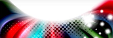 Soyut dalga satırları sıvı sıvı gökkuşağı tarzı renk çizgili arka plan. Sunum, app duvar kağıdı, başlık sayfası veya poster için sanatsal illüstrasyon