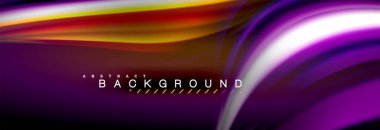 Sıvı renk arka plan, soyut dalgalar çizgiler, renkler ışık zemin üzerinde ışık efektleri ile karıştırma bulanık. Sunum, app duvar kağıdı, başlık sayfası veya poster için sanatsal illüstrasyon vektör