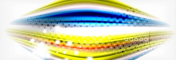 Smooth liquido sfocatura onda di sfondo, concetto di flusso di colore, illustrazione — Vettoriale Stock
