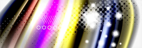 Flüssige Farben abstrakter Hintergrund, bunte geometrische Hintergrund - flüssige Formen Zusammensetzung — Stockvektor