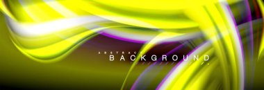 Sıvı renk arka plan, soyut dalgalar çizgiler, renkler ışık zemin üzerinde ışık efektleri ile karıştırma bulanık. Sunum, app duvar kağıdı, başlık sayfası veya poster için sanatsal illüstrasyon vektör